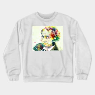 CHARLES BAUDELAIRE - watercolor portrait .4 Crewneck Sweatshirt